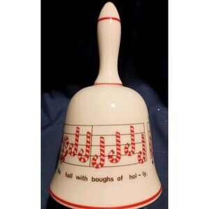Deck The Hall VTG Christmas Music Porcelain Bell By Ron Gordon MCMLXXXlll Japan